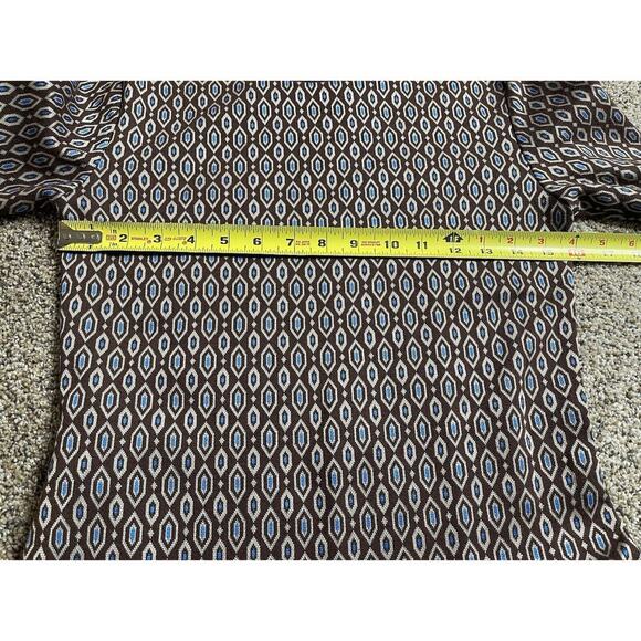 Zara Midi Sweater Dress Brown Blue Short Sleeve Bodycon Womens Sz Small - Picture 7 of 7